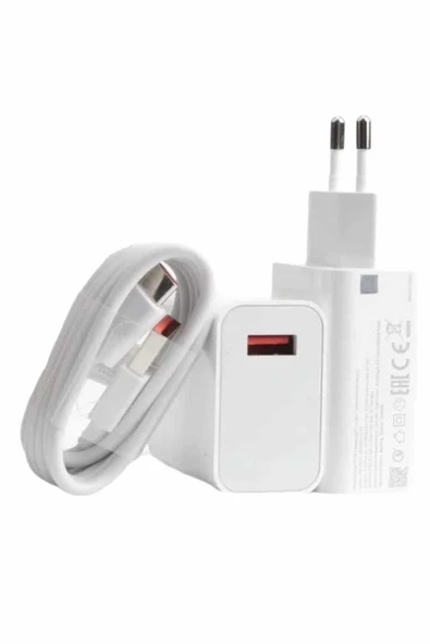 Beyaz Hızlı Seti Adaptörü Kablosu 67W - Resim 2