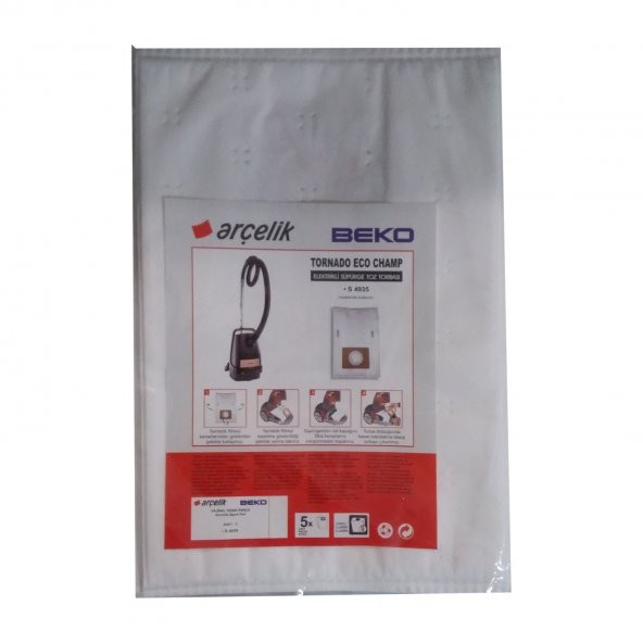 Arçelik S 4935 Süpürgeye Uygun Sentetik Toz Torbası ürün görseli 1