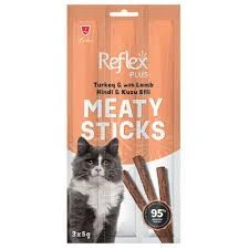 Reflex Meaty Sticks Hindili ve Kuzu Etli 3x5 gr Kedi Ödül Çubuğu ürün görseli 1