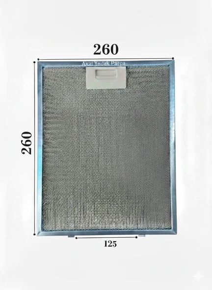 Bütün Markalar İle Uyumlu Universal Davlumbaz 26X26 CM Arka Ara 12,5 CM Aspiratör Filtresi ürün görseli 1