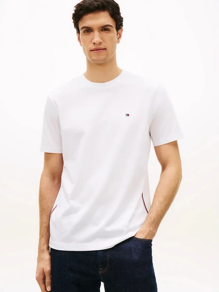 Tommy Hilfiger MW0MW42393YBR Global Stripe Erkek Tişört ürün görseli 1