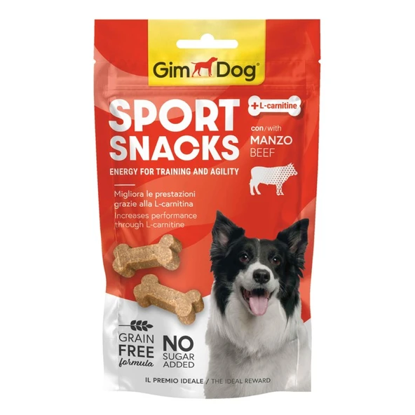 GimDog Sportsnacks Beef  Sığır etli Ödül Tableti 60 Gr ürün görseli 1