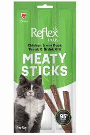 Reflex Meaty Sticks Tavuklu ve Ördekli 3x5 gr Kedi Ödül Çubuğu ürün görseli 1