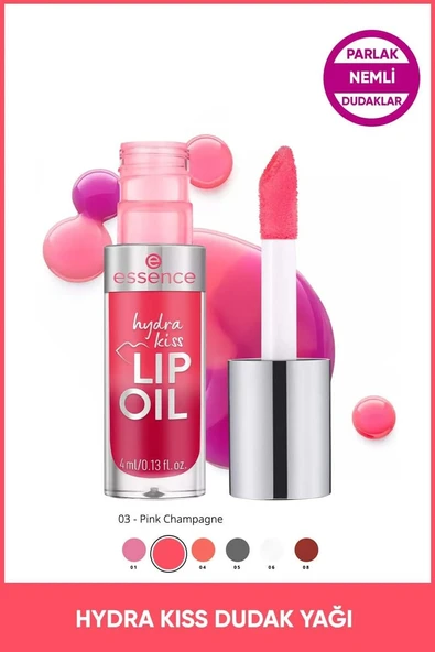 Essence Hydra Kiss Lif Oil Dudak Parlatıcısı-03 Pink Champagne ürün görseli 1