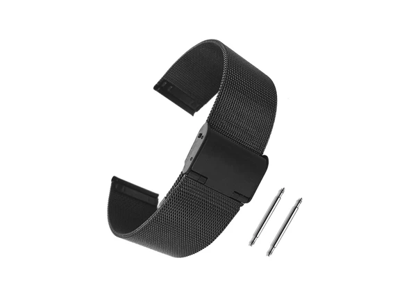 Fado Siyah   Örgü   Hasır Çelik Saat Kordonu   siyah   26 mm  (459) ürün görseli 1