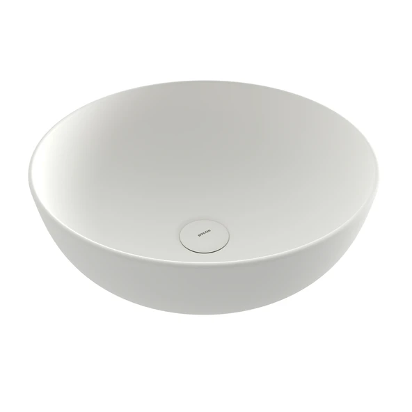 Bocchi 1494-002-0125 Slim Line Yuvarlak Lavabo 38 cm Mat Beyaz ürün görseli 1