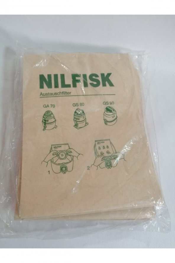 Nilfisk  Ga70 Gs80 Gs90 Elektrikli Süpürge Torbası Kagıt 10 Adet ürün görseli 1