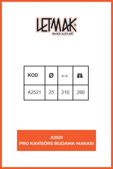 PRO KAVİSÖRS BUDAMA MAKASI - A2521 - Resim 2