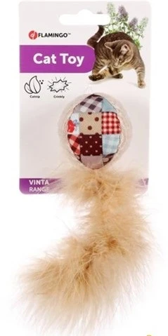 Flamingo Vinta Tüylü Hışırtılı Kedi Oyuncağı 15 Cm ürün görseli 1