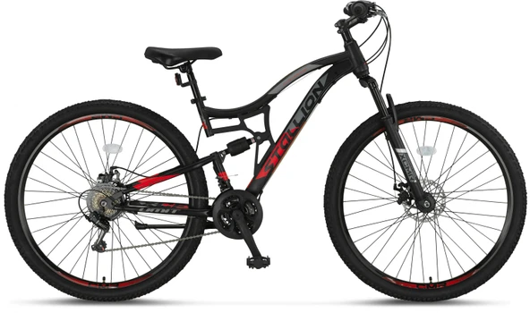 ÜMİT 2759 STALLION-MSD-2D ERKEK DAĞ BİSİKLETİ 430H 27.5 JANT 21 VİTES BLACK RED ürün görseli 1
