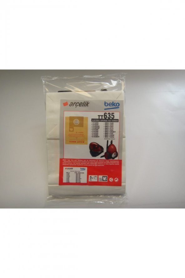 ARÇELİK S 6200 S 6255 Süpürge Kağıt Torba 10 Adet ürün görseli 1
