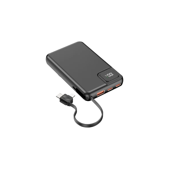 10000 mAh Wireless Powerbank 15W Kablosuz Hızlı Şarj LED Göstergeli Taşınabilir Şarj ürün görseli 1