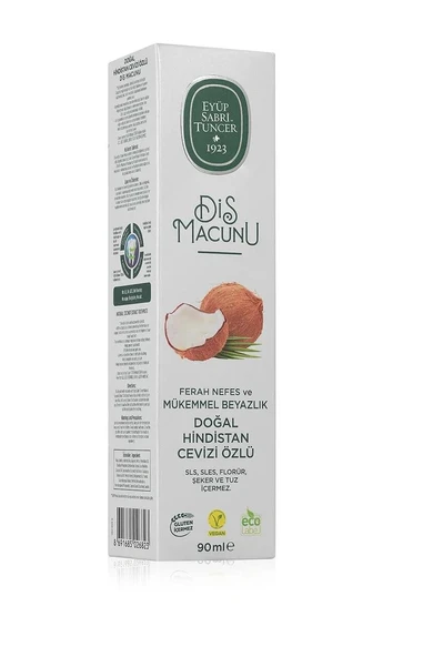 Doğal Hindistan Cevizi Özlü Diş Macunu 90 ml ürün görseli 1