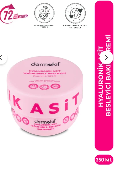Dermokil Hyaluronik Asit Yoğun Nem ve Besleyici Bakım Kremi 250 ml ürün görseli 1