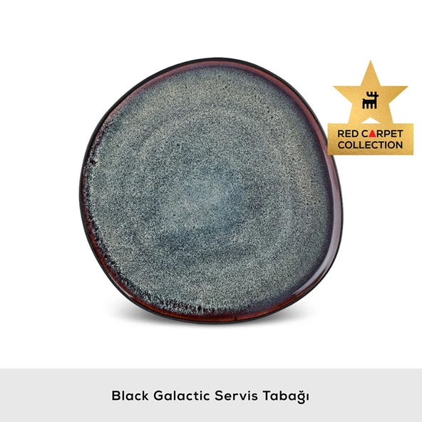 Karaca Red Carpet Collection Black Galactic Servis Tabağı 27 cm ürün görseli 1