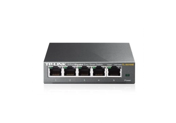 Tl-Sg105E 5 Port 10-100-1000 Mbps Easy Smart Switch Hub Çelik Kasa ürün görseli 1