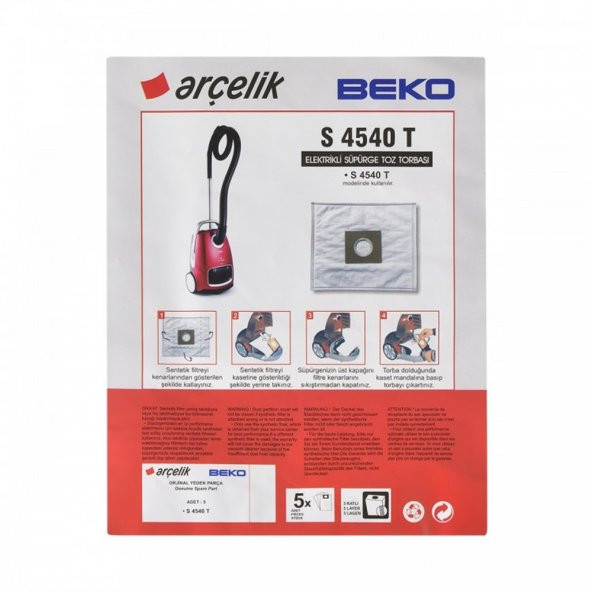 Beko S 4540 T Süpürge Toz Torbası ürün görseli 1
