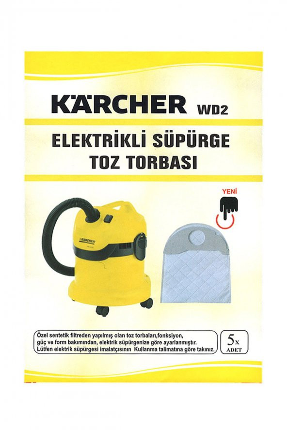 Karcher Wd 2 Elektrikli Süpürge Toz Torbasıbez 5 Adet ürün görseli 1
