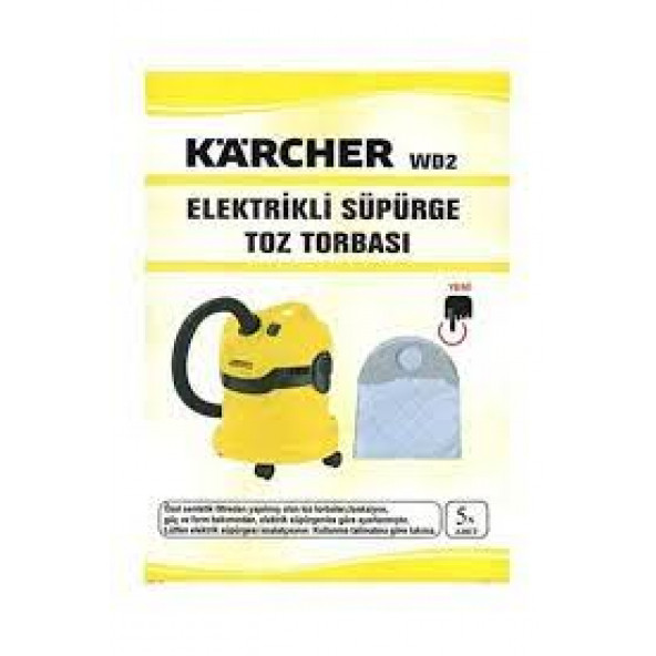 Karcher WD2 SÜPÜRGE TORBASI  20 Adet Toz Torbası ürün görseli 1