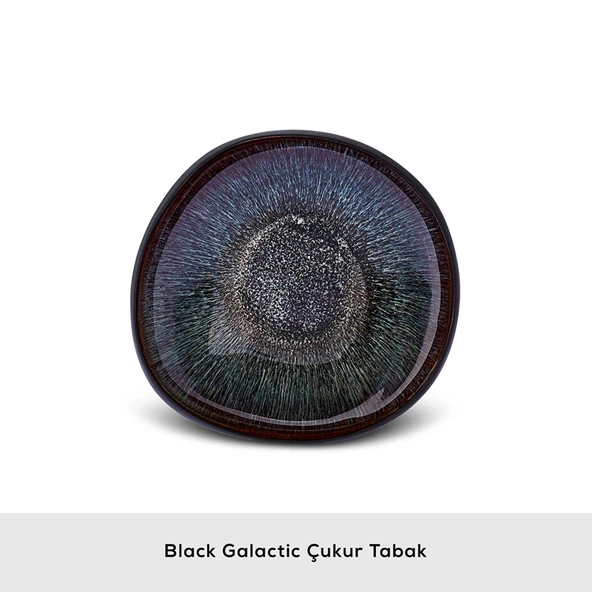 Karaca Galactic Siyah Çukur Tabak 21x20,5x5,5 cm ürün görseli 1