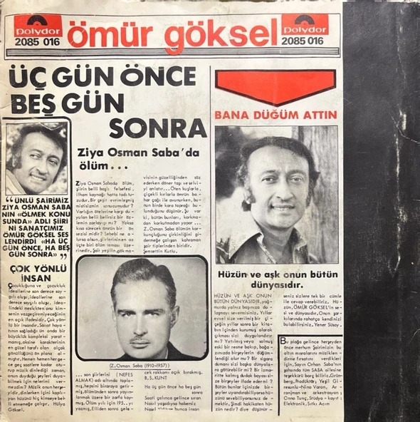 Ömür Göksel Ha Üç Gün Önce, Ha Beş Gün Sonra 45lik Plak ürün görseli 1