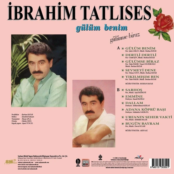 İbrahim Tatlıses Gülüm Benim LP Plak - Resim 2