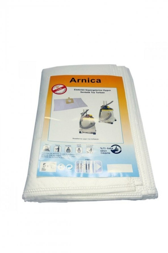 Arnica TAYFUN   Süpürge Torbası Bez 5 Adet ürün görseli 1