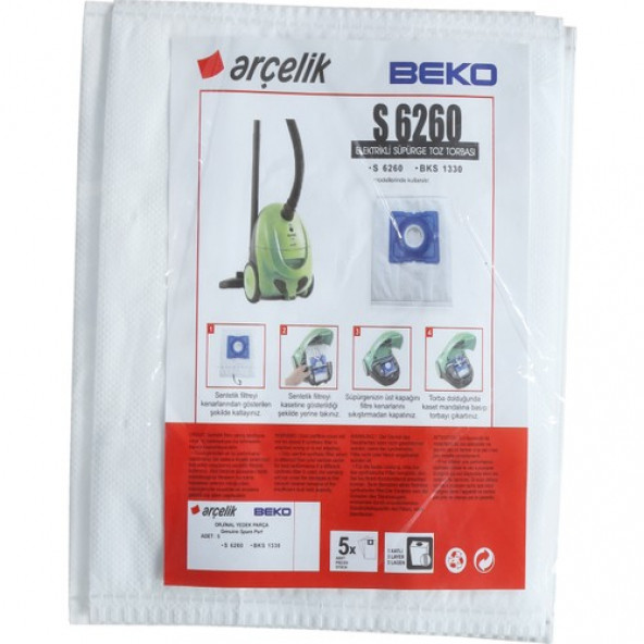 BEKO 6260 Elektrikli Süpürge Torbası ürün görseli 1