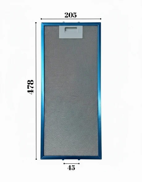 Bütün Markalar İle Uyumlu Universal Davlumbaz 20,5X47,8 CM Arka Ara 4,5CM Aspiratör Filtre ürün görseli 1