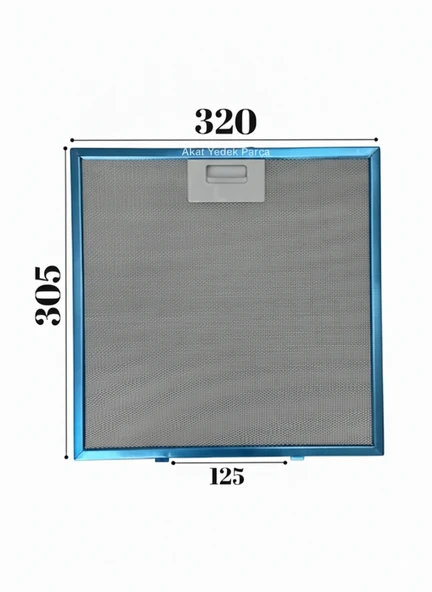 Simfer İle Uyumlu Davlumbaz 32X30,5 CM Arka Ara 12,5 CM Aspiratör Filtresi ürün görseli 1