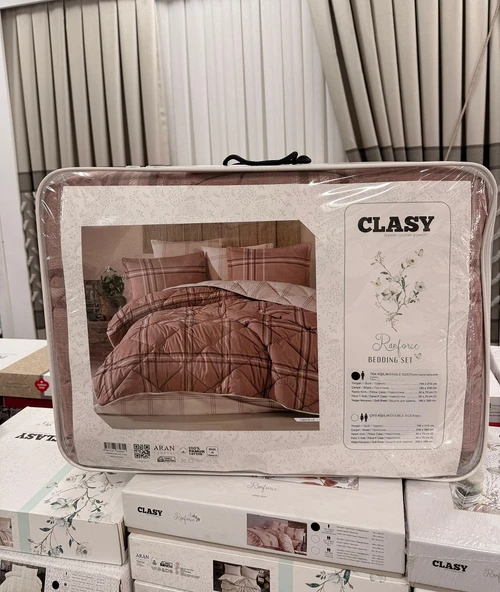 Clasy Ranforce Tek Kişilik Uyku Seti Capella Kahve ürün görseli 1