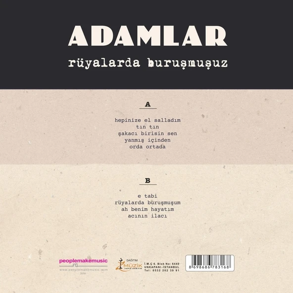 Adamlar Dünya Günlükleri LP - Resim 2