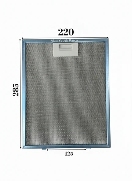 Silverline İle Uyumlu Davlumbaz 22X28,5 CM Arka Ara 12,5 CM Aspiratör Filtre ürün görseli 1