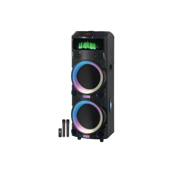 120W Bluetooth Karaoke Hoparlör Mikrofonlu LED Işıklı Taşınabilir Kablosuz Speaker ürün görseli 1