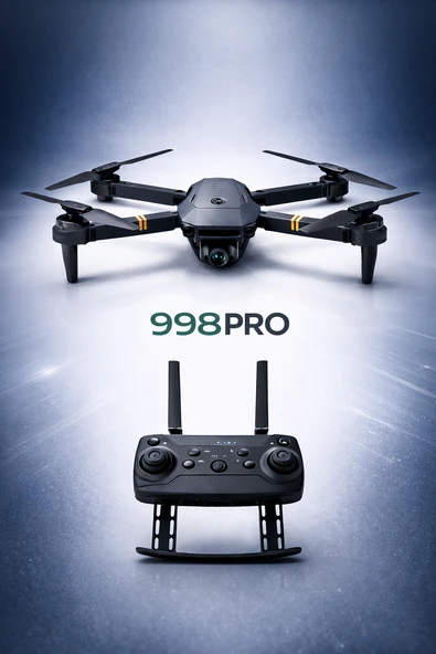 ROSE TEKNOLOJİ 998 PRO 4K HD KATLANABİLİR GÖVDE UYGULAMA KONTROLLÜ 360 DÖNME ÇİFT BATARYALI VE TAŞIMA ÇANTALI DRONE ürün görseli 1