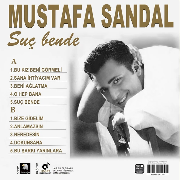 Mustafa Sandal Suç Bende LP Plak - Resim 2