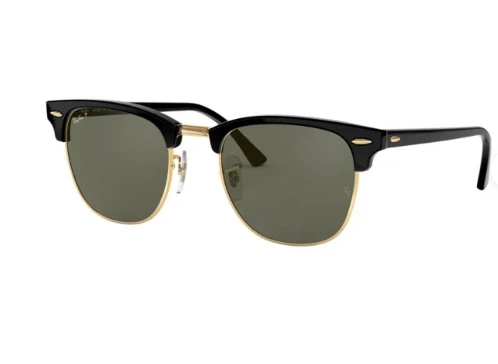 Ray-Ban Clubmaster 3016 W0365 Black/Gold-Green Güneş Gözlüğü ürün görseli 1