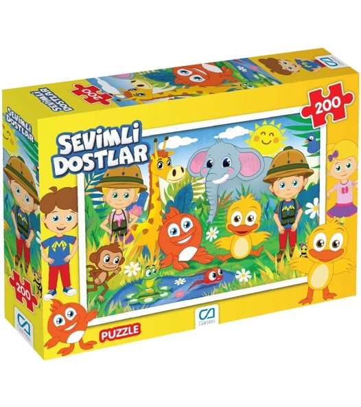 Sevimli Dostlar Puzzle 200 Parça ürün görseli 1