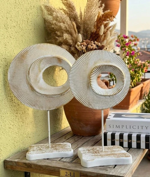 Dekoratif 2 Li Halka Biblo Polyester - Resim 2