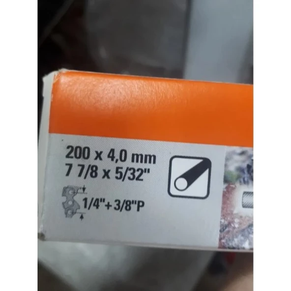 Stihl Eğe 4.0x200mm-sn Orijinal Almanya Üretimidir.ADET FİYATIDIR ürün görseli 1