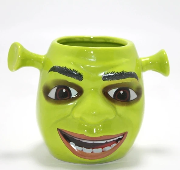 3d Shrek Tasarımı Porselen Kupa Bardak Alk4507 ürün görseli 1