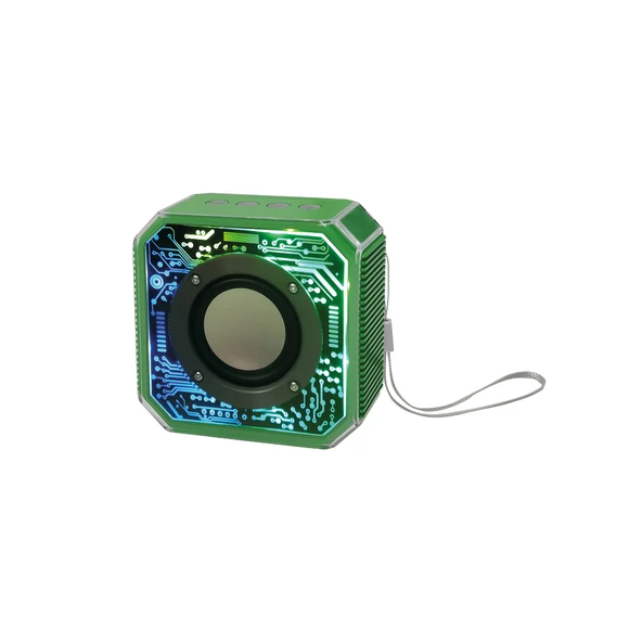 RGB LED Işıklı Taşınabilir Kablosuz Hoparlör Profesyonel Mini Speaker Askı İpli Şarjlı ürün görseli 1