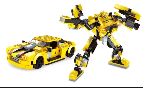Ausini Titan Form Heroes 244 Parça 2 in 1 Araca Dönüşen Sarı Robot ürün görseli 1