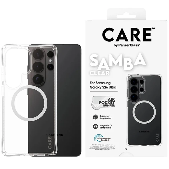 Panzerglass Care Samsung Galaxy S26 Ultra Samba QI Kılıf - Şeffaf ürün görseli 1