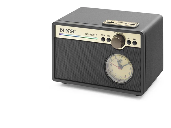 Bluetooth Nostaljik Hoparlör Fm Retro Saatli 187 X 137 X 130 Cm NS882BT ürün görseli 1