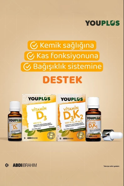 Youplus 400 IU Vitamin D3 20 ml Sprey 2 Adet - Resim 2