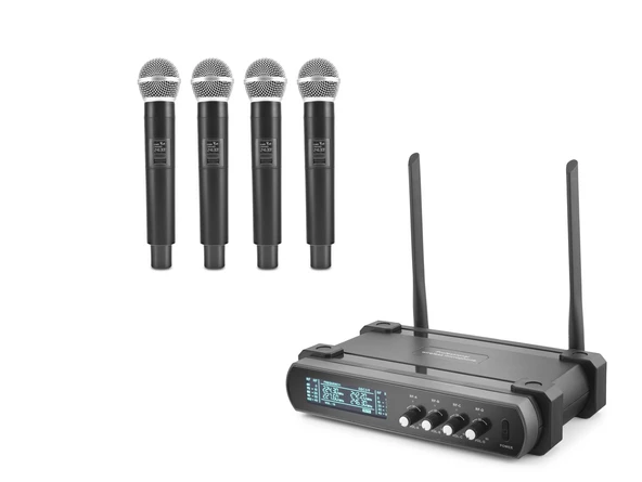 Profesyonel Kablosuz Vhf Mikrofon 4 Lü Set - Siyah HDX2792 ürün görseli 1