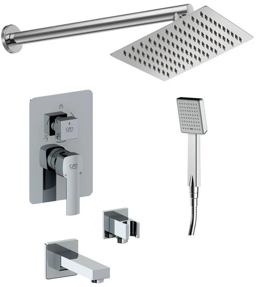 Ankastre Duş Seti (Krom) Pedra Çevirmeli BNS05 ürün görseli 1