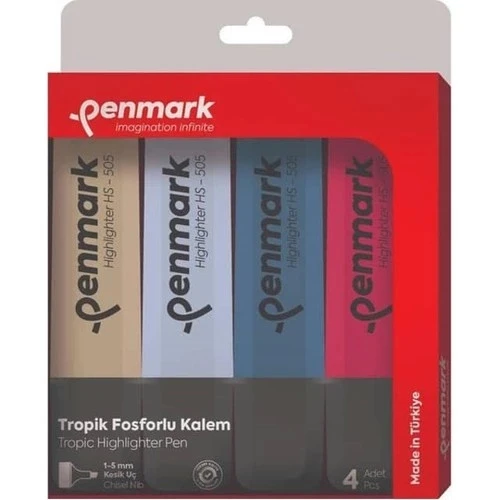 Penmark 4 Lü Tropik Fosforlu Kalem Hs-505 4t ürün görseli 1