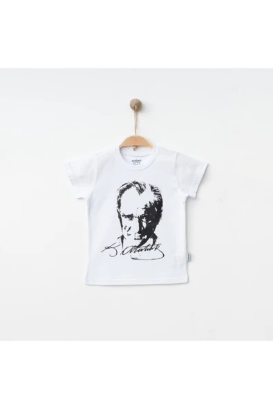 winimo Aslkids Atatürk Baskılı Beyaz T-shirt ürün görseli 1